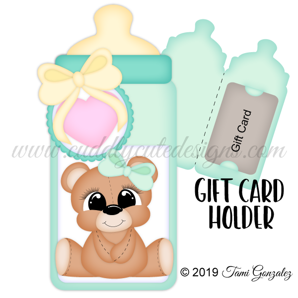 Baby Bottle Gift Card Holder