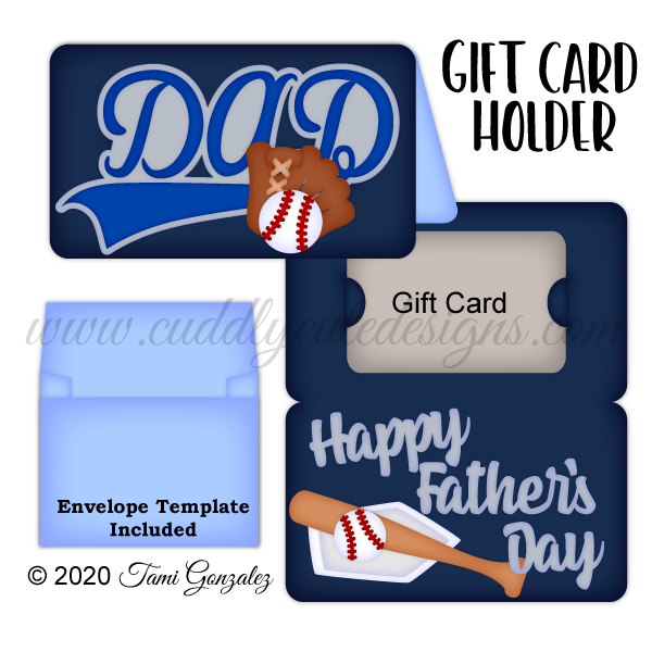 Baseball Dad Gift Card Holder
