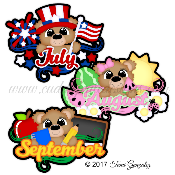 Calendar Bears July-Sept