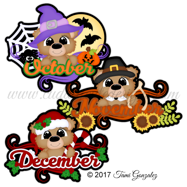 Calendar Bears Oct-Dec