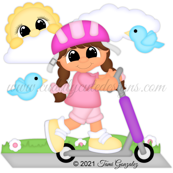 Girl on Scooter