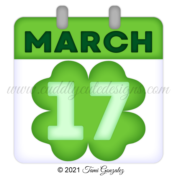 March 17 Calendar Page