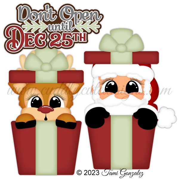 Present Peekers - Reindeer & Santa
