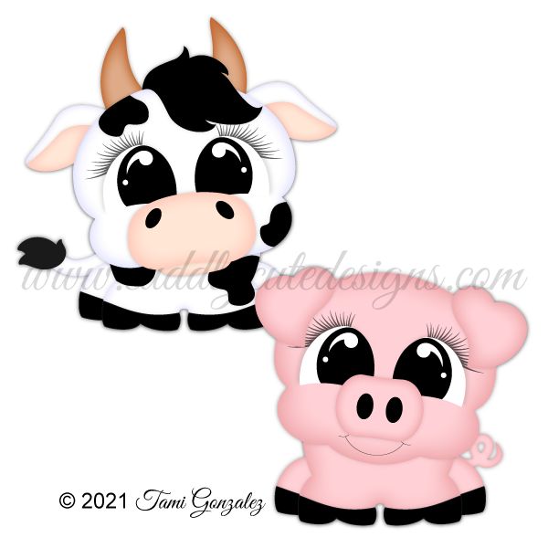 Pudgies - Cow & Pig
