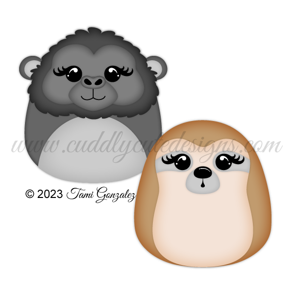 Squishables - Gorilla & Sloth