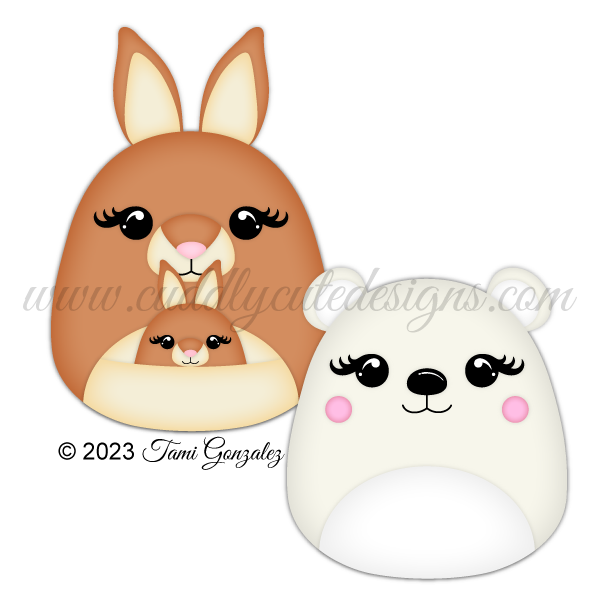 Squishables - Kangaroo & Polar Bear