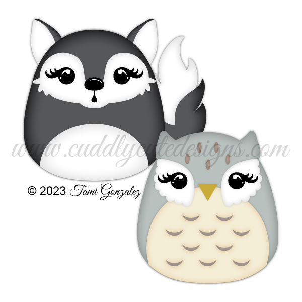 Squishables - Wolf & Owl
